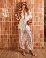 Salt Moon Front Tie Blazer