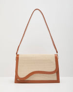 Fresh Gatherings Vegan Leather Trim Crossbody Bag