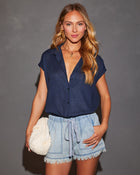 Darby Short Sleeve Linen Blend Button Down