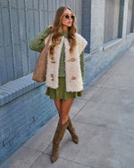 Golden Haze Shaggy Fur Vest