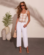Lauria Plaid Print Tank Top