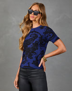Birch Hollow Paisley Knit Sweater