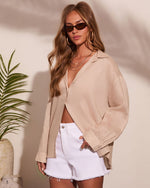 Champagne Coast Linen Button Down Top
