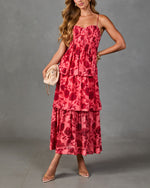 Peony Cottage Tiered Floral Maxi Dress