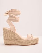 Radiant Poise Faux Suede Espadrille Wedge Sandals