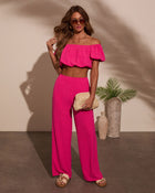 Maldives High Rise Smocked Waist Pants