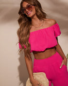 Maldives Off The Shoulder Crop Top