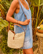 Sunny Bliss Straw Bucket Bag