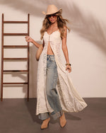 Quiet Dawn Lace Maxi Top