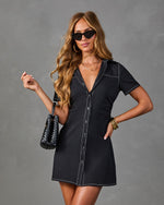 Chic Move Shift Cotton Mini Dress