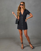 Chic Move Shift Cotton Mini Dress