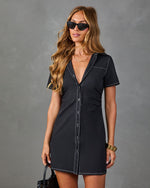 Chic Move Shift Cotton Mini Dress