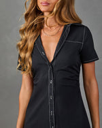 Chic Move Shift Cotton Mini Dress