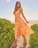 Tropical Reverie Tiered Floral Maxi Dress