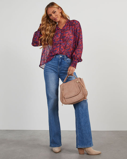 Chase The Feeling Floral Blouse