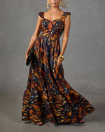 Swoon Society Butterfly Print Maxi Dress