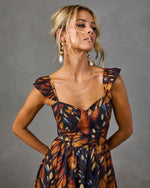 Swoon Society Butterfly Print Maxi Dress