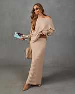 Toasty Aura Ribbed Knit Maxi Skirt