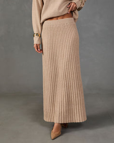 Toasty Aura Ribbed Knit Maxi Skirt