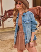 Dark Wash % Influencer Oversized Denim Jacket-1