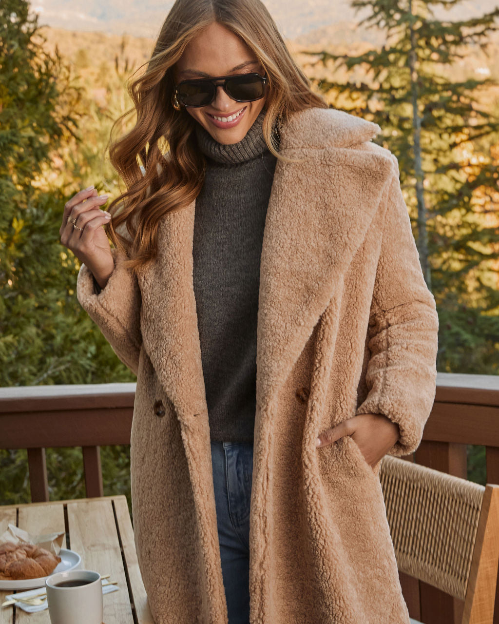 Yulissa Pocketed Teddy Coat – VICI