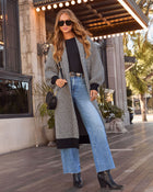 Ember Trail Herringbone Duster Cardigan