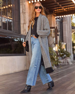 Ember Trail Herringbone Duster Cardigan