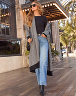 Ember Trail Herringbone Duster Cardigan