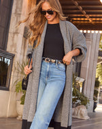 Ember Trail Herringbone Duster Cardigan