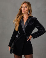 Dinner Party Velvet Double Breasted Romper