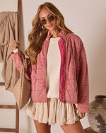 Red % Arianne Quilted Jacket-1