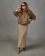 Tawney Plaid Midi Skirt