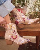 Sandrine Embroidered Floral Booties