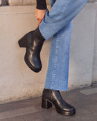 Roem Leather Platform Ankle Booties