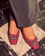 Eve Plaid Kitten Heel Mules
