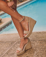 Vivvy Raffia Wedge Sandal