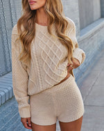 Gentle Thread Knit High Rise Shorts