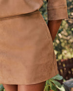 Countryside Estate Faux Suede Mini Skirt