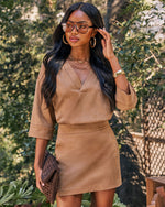 Countryside Estate Faux Suede Mini Skirt
