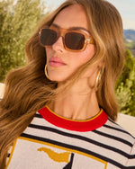 Tea % Jetsetter Classic Aviator Sunglasses-1