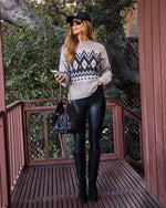 Rowlane Abstract Fair Isle Knit Sweater
