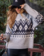 Rowlane Abstract Fair Isle Knit Sweater