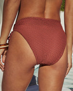 Brown % Coastal Seashell High Rise Crochet Bikini Bottom-4