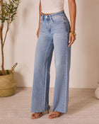 Celinah Stretch High Rise Wide Leg Denim