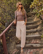 Quiet Corner Waffle Knit Henley Top