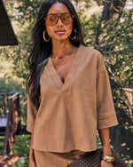 Countryside Estate Faux Suede Blouse