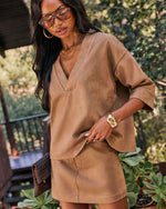 Countryside Estate Faux Suede Blouse