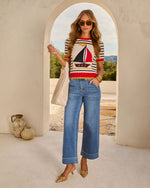 Set Sail Knit Graphic Novelty Sweater