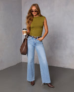 Olive % Dylan Cropped Mock Neck Top-2