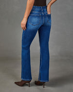 Model Off Duty Super Stretch Mid Rise Straight Leg Jeans